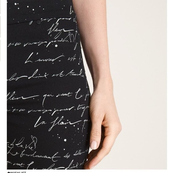 NWT CHICO’S Script-Print Slim Fit Stretch Pull-On Pants Jeggings in Black Sz 18 - Picture 11 of 12